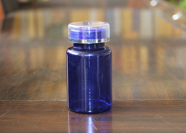 120cc藍色瓶藍色套蓋 高度93mm  直徑50mm